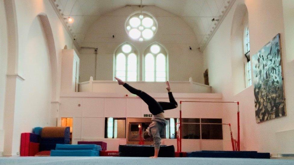 Megan Bennington in her gym in Castle Douglas