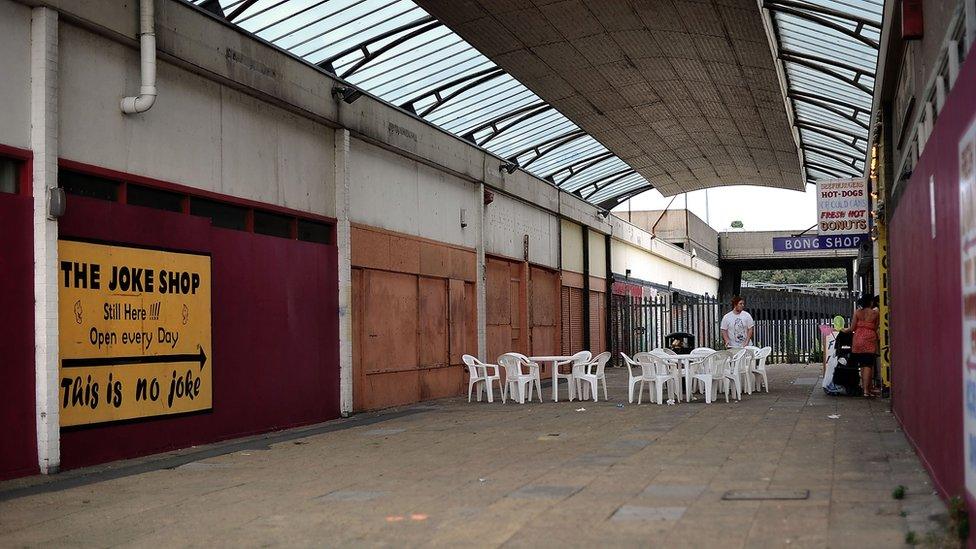 Derelict seaside arcade in Margate in 2011