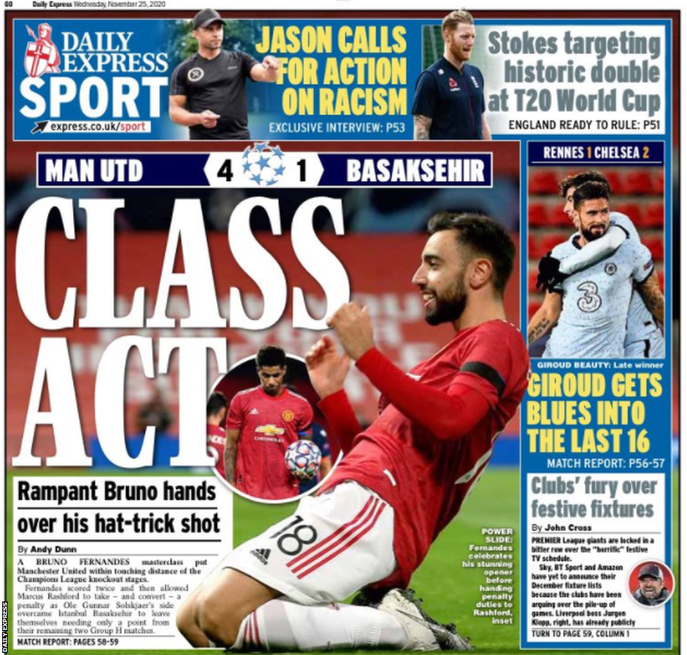 Daily Express back page