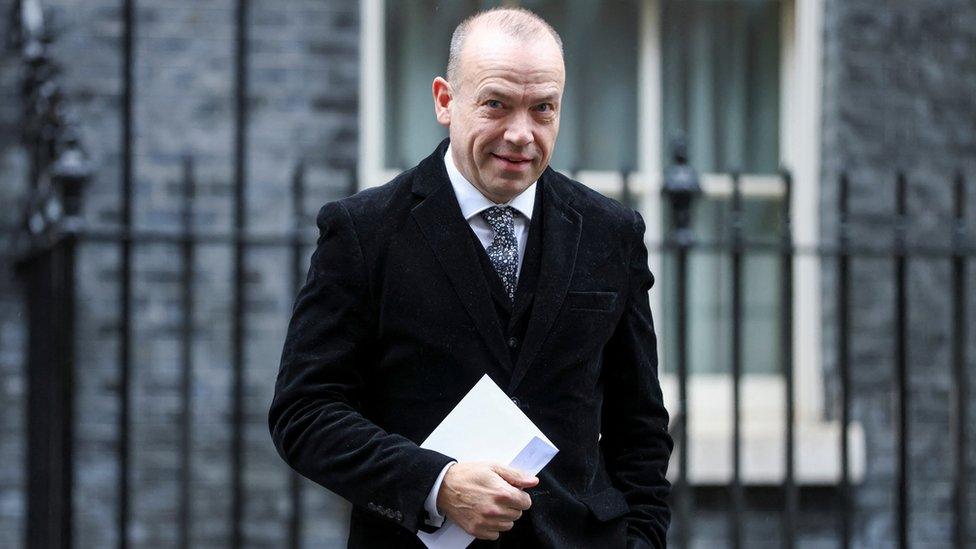 Chris Heaton-Harris leaving 10 Downing Street