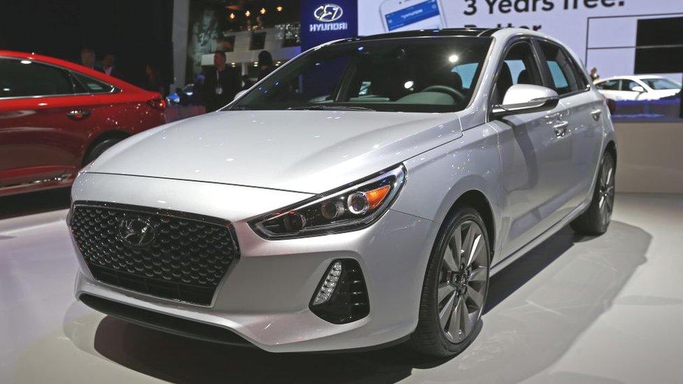 Hyundai Elantra 2017 model at a US car show.