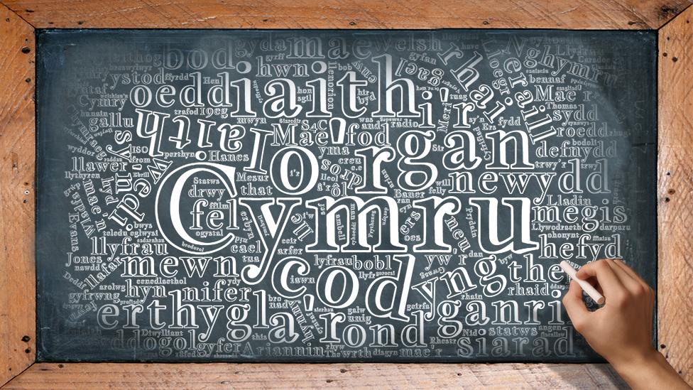 Welsh language word cloud