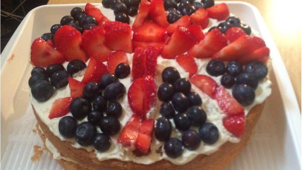 Charlotte Bradley in London made this cake to celebrate the Queen's 90th. Credit: Charlotte Bradley