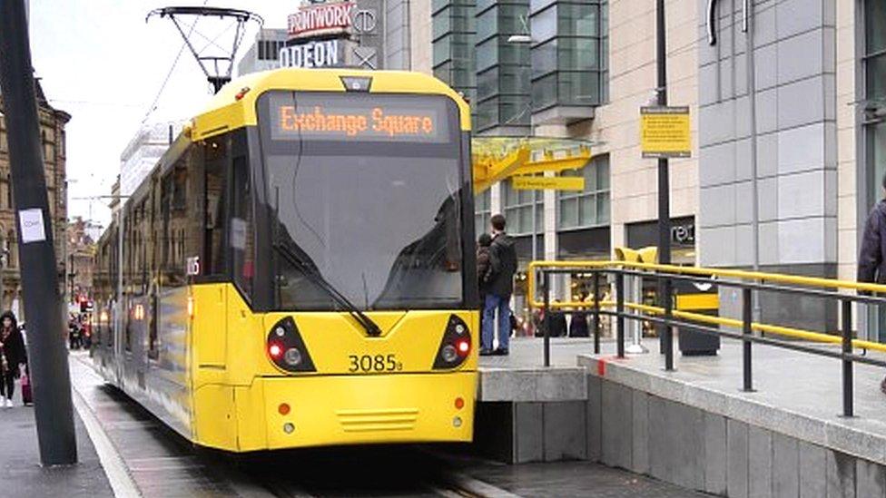 Tram at Exchange Square (generic)