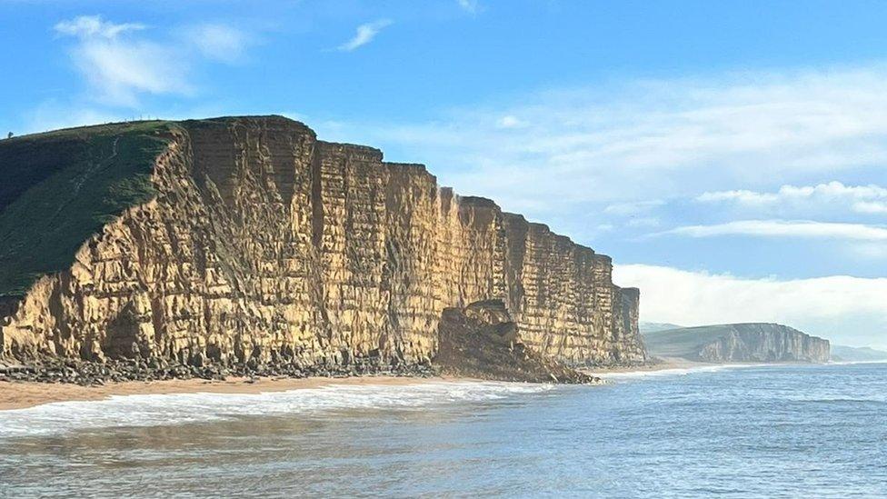 Rockfall at West Bay