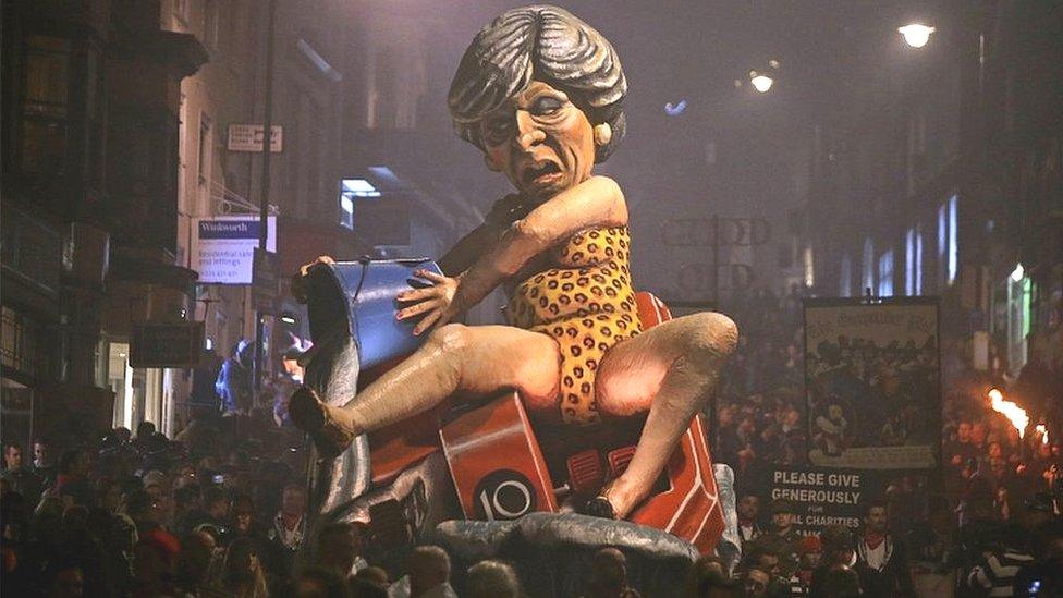 Effigy of Theresa May