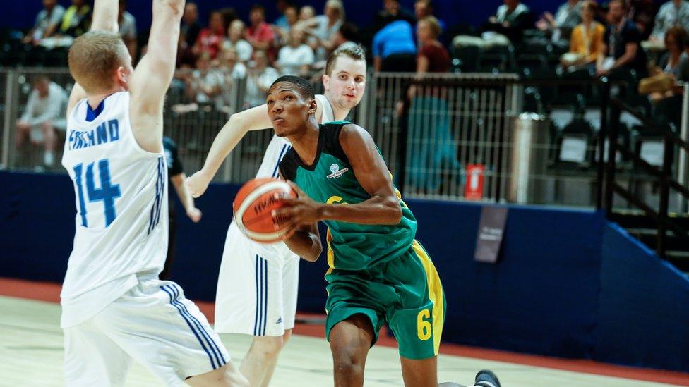 Jamaican basketball team fights Finland during Special Olympics World Games in Abu Dhabi