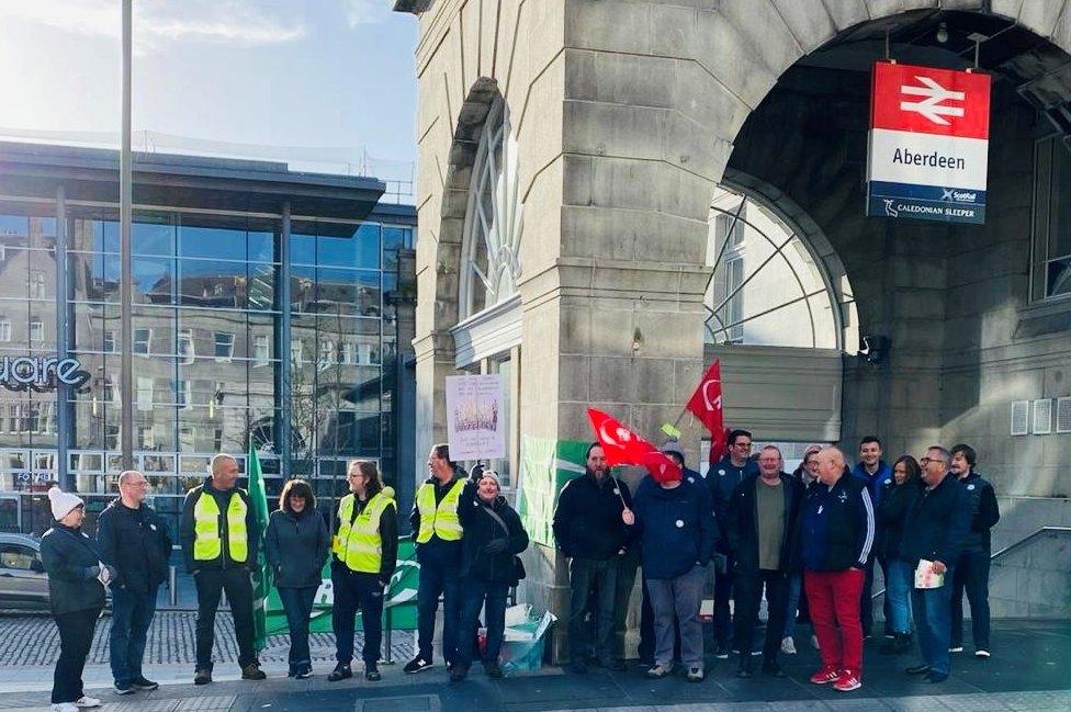 Picket line, Aberdeen