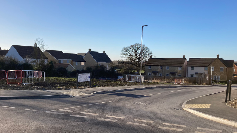 Entrance to Mulberry Meadows site at Castle Cary