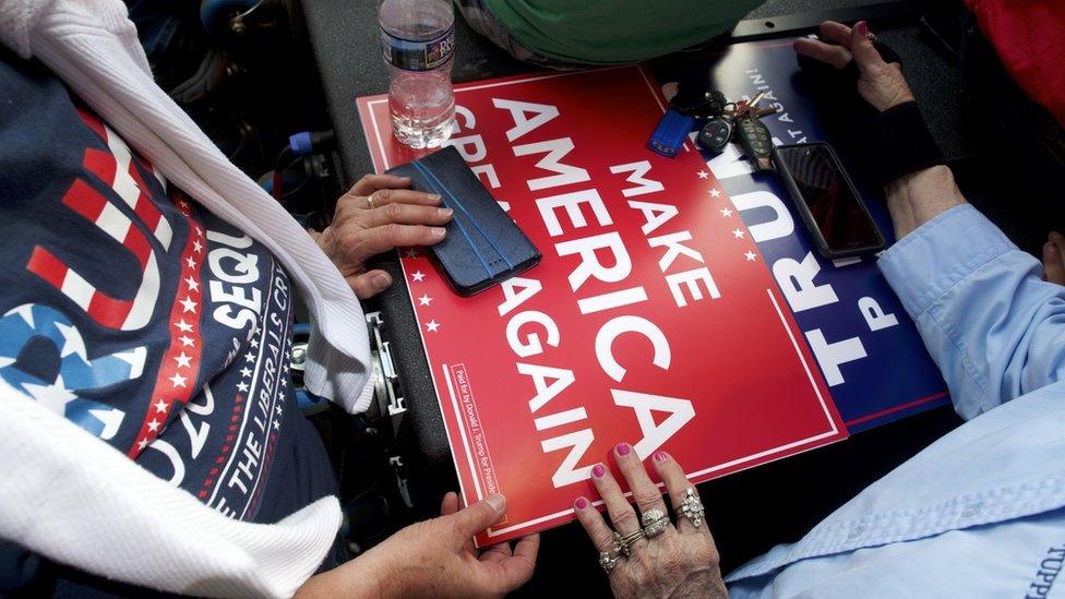 Trump supporters at one of his rallies in Pennsylvania this week