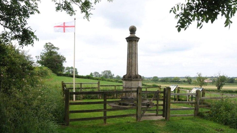 A monument to the Battle of Naseby