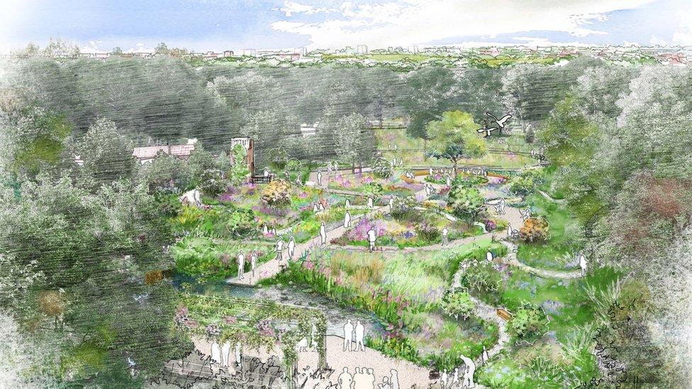 Proposed design of what the new garden would look like