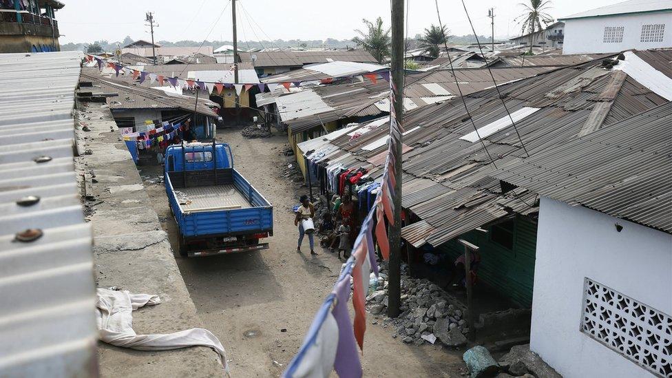 The Monrovia slum where Mr Weah grew up