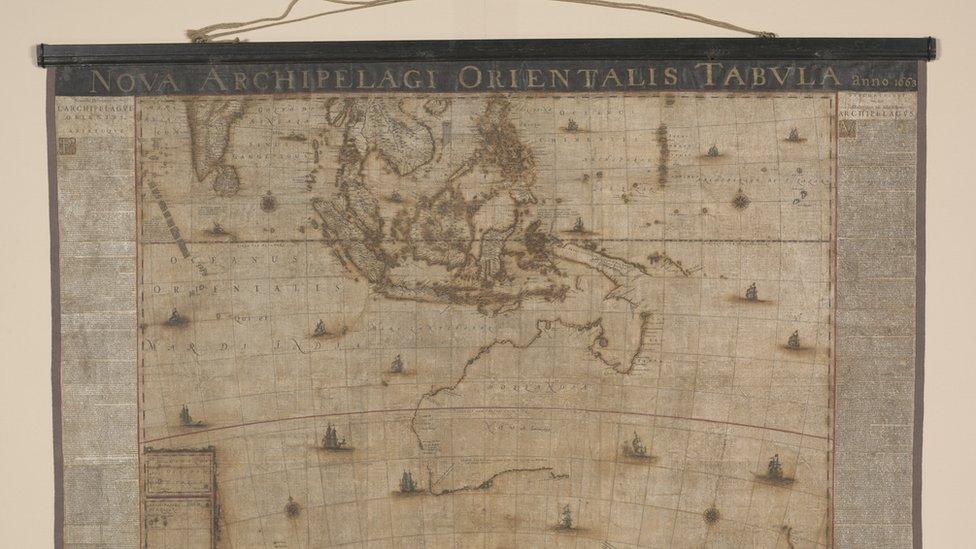 The fully restored 17th Century map