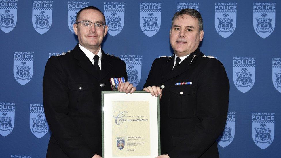 Ch Insp Pete Dalton with incoming Chief Constable John Campbell