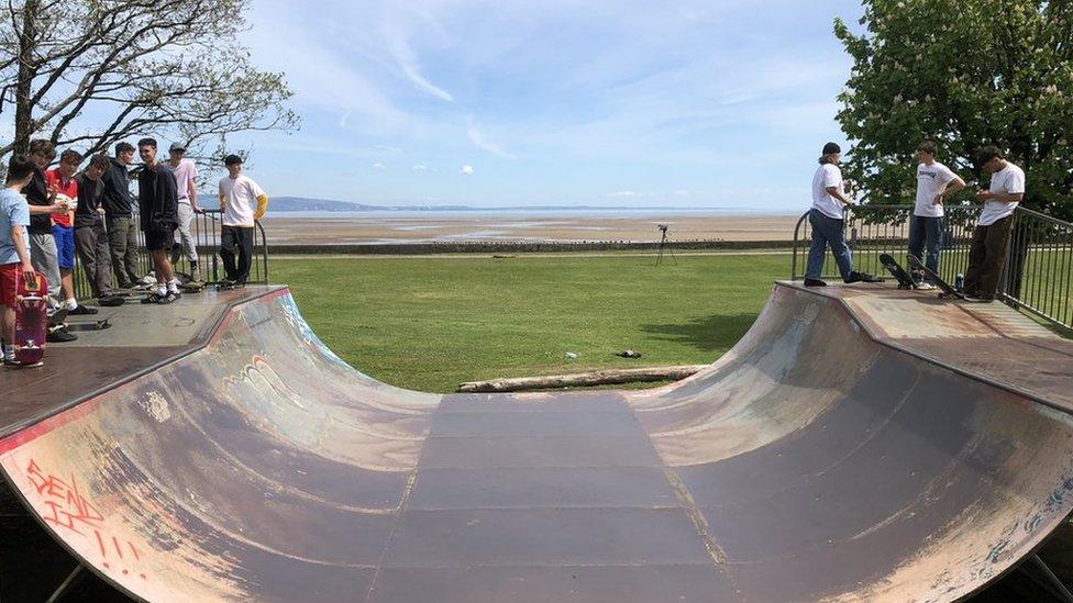 Half pipe in Mumbles