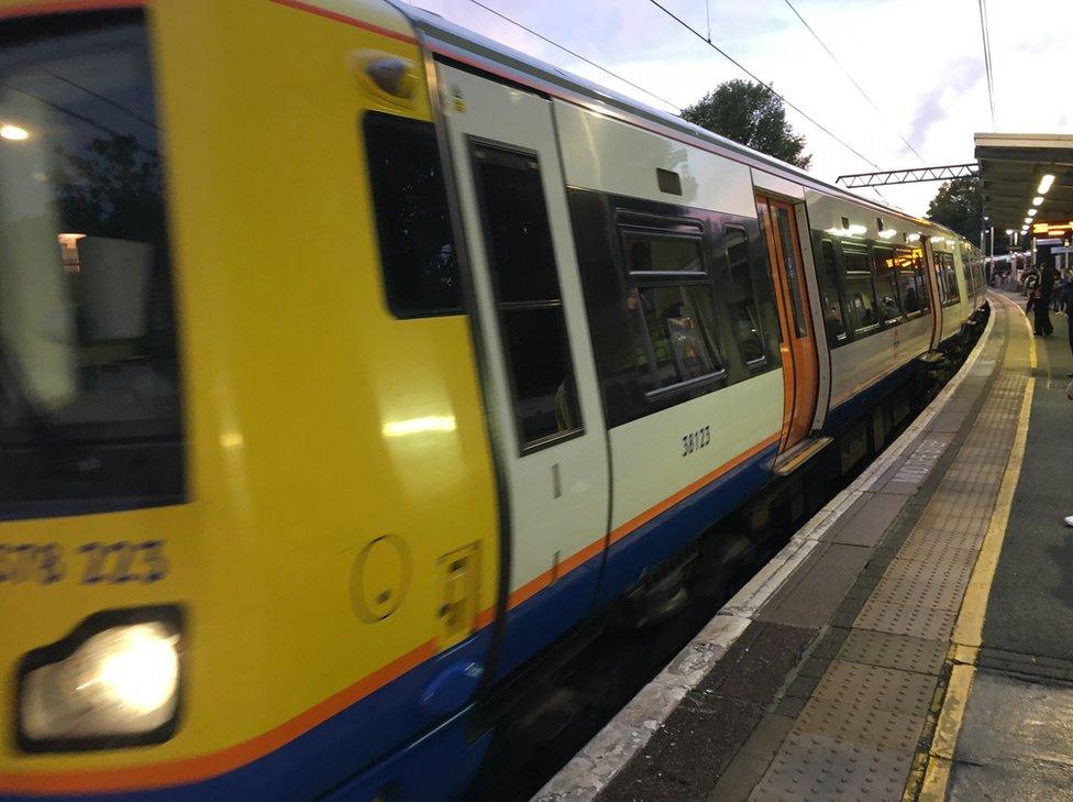 London Overground train at Gospel Oak station