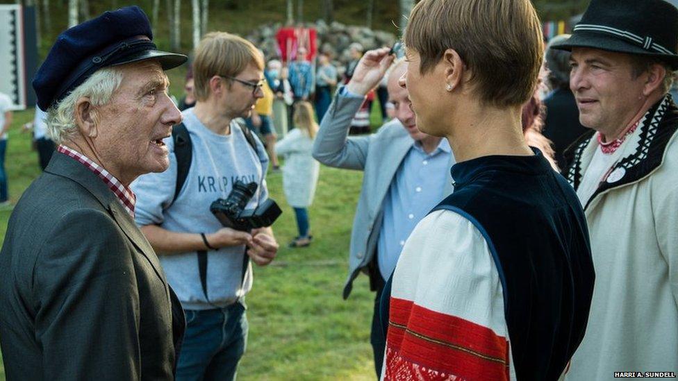 Ceann-suidhe Eastòinia, Kersti Kaljulaid, aig a' Khuningriigipaev