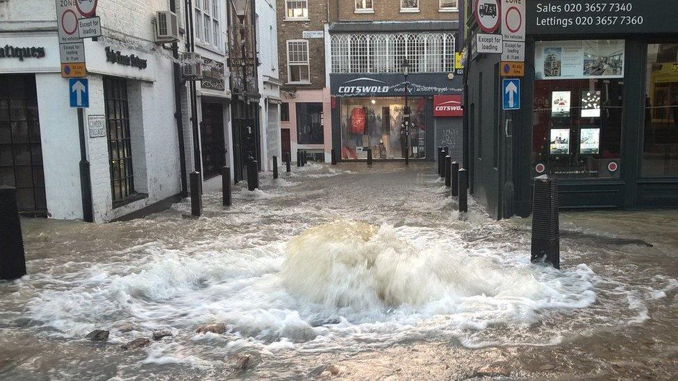 Three roads have been closed due to the flood