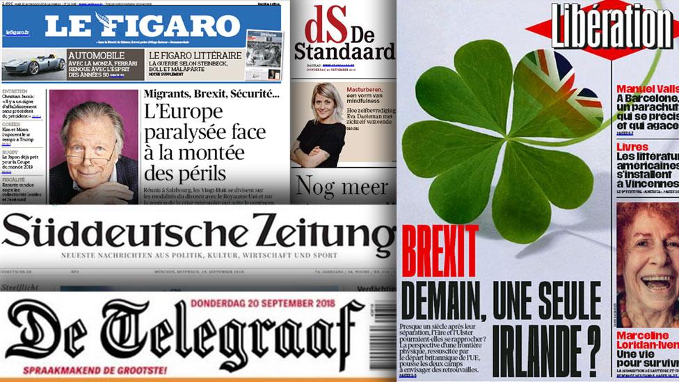 European newspaper front pages