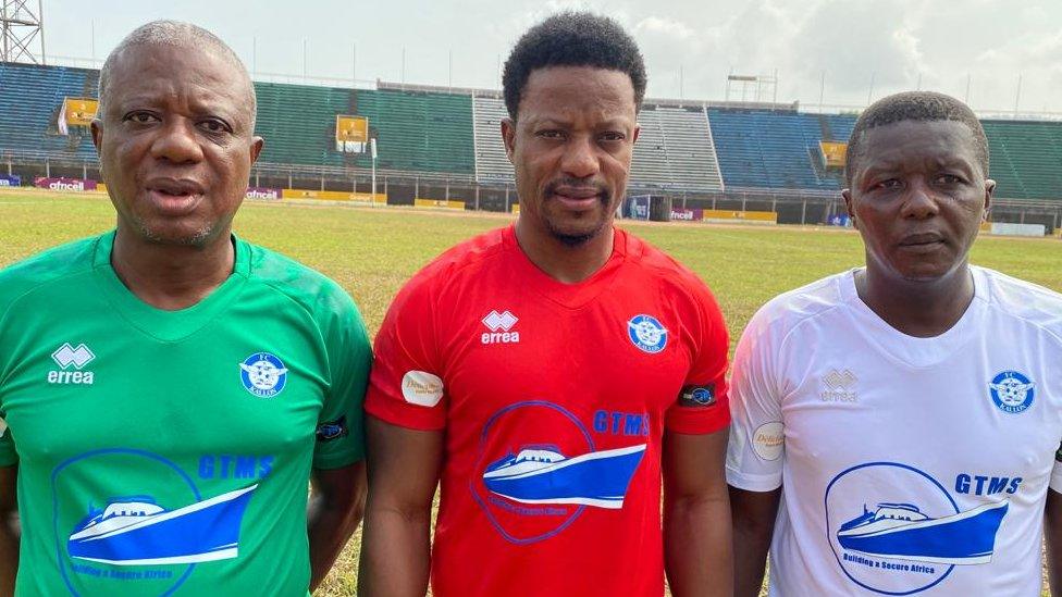 The Kallon brothers Musa (left), Mohamed (centre) Kemokai (right)