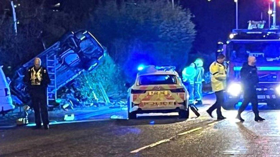 Bradford crash scene