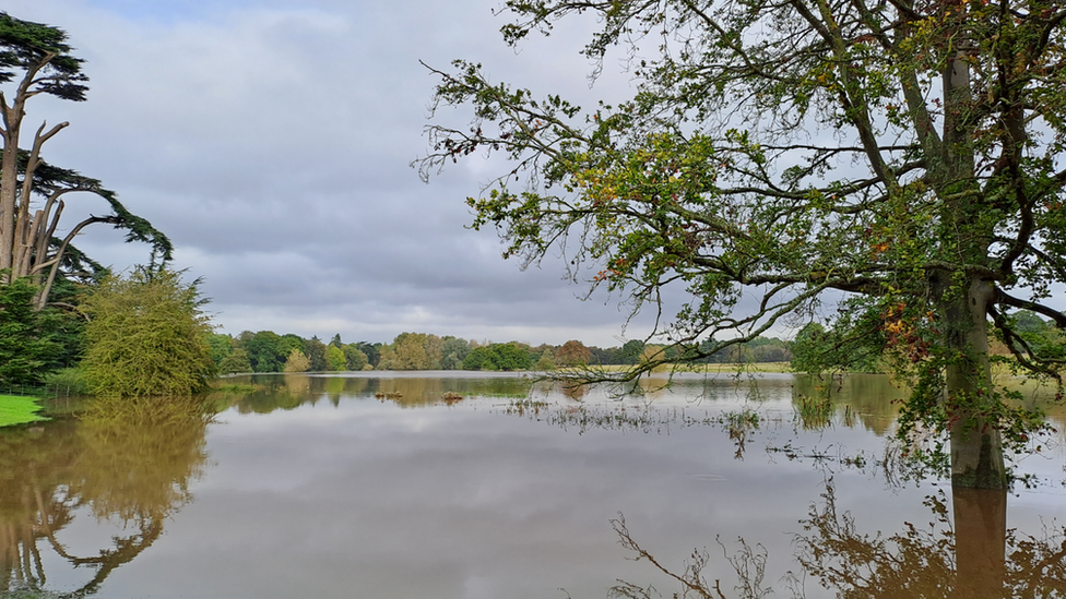 Attingham Park flooding