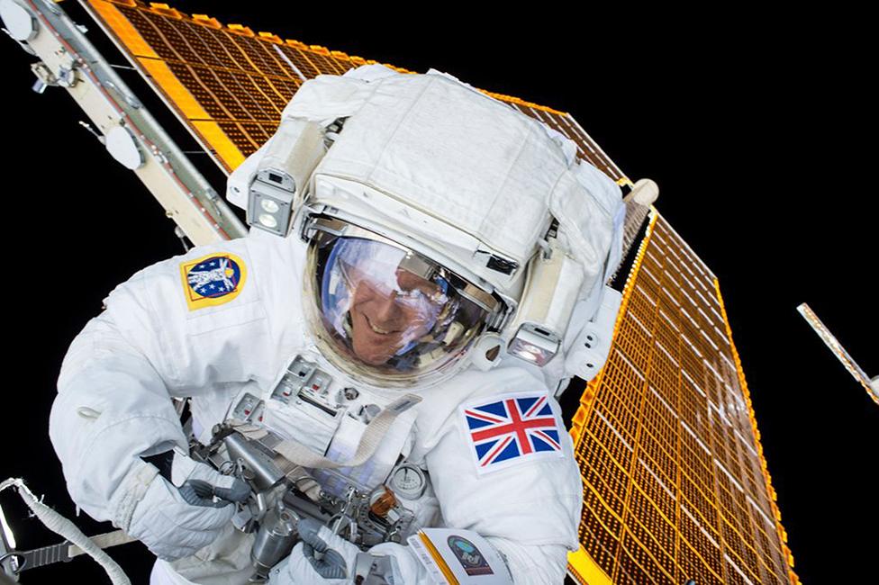 Tim Peake on spacewalk