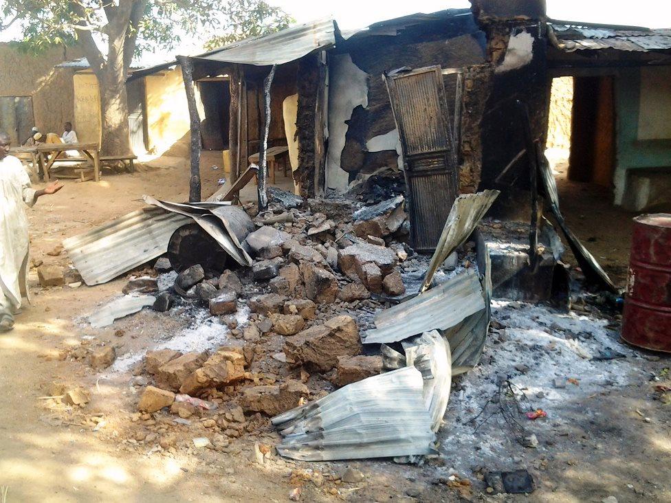 Image of a destroyed village in Zamfara State