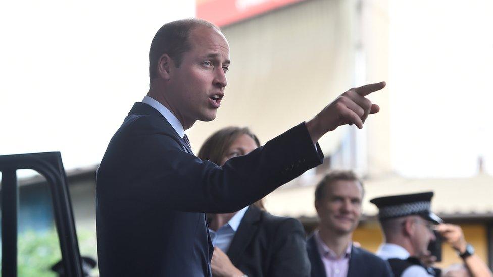 Prince William pointing