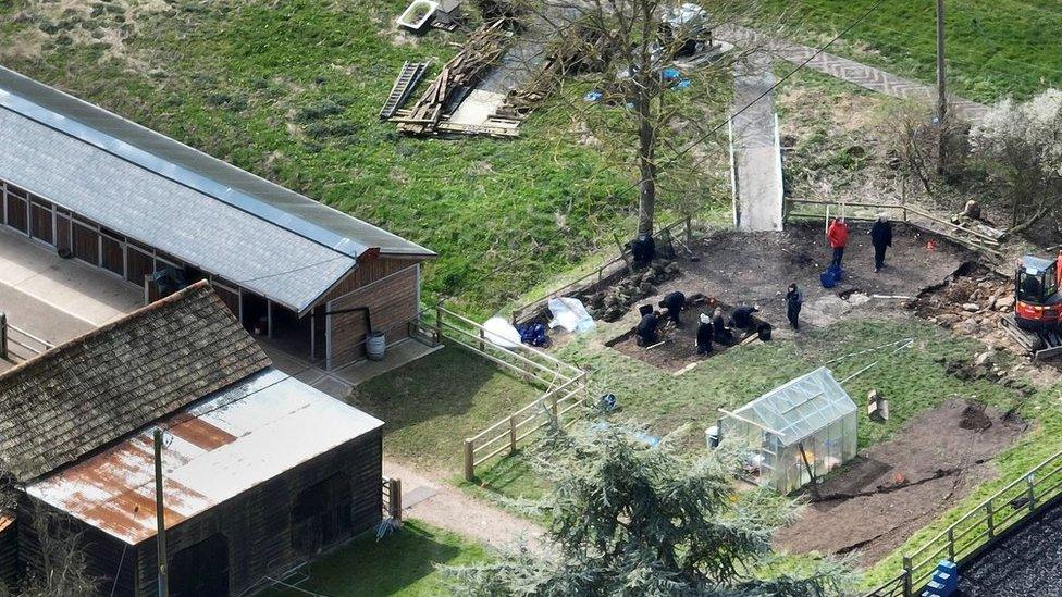 ariel view of farm