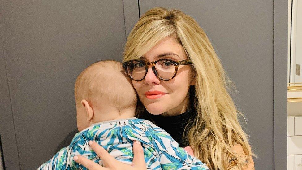 Emma Barnett and baby