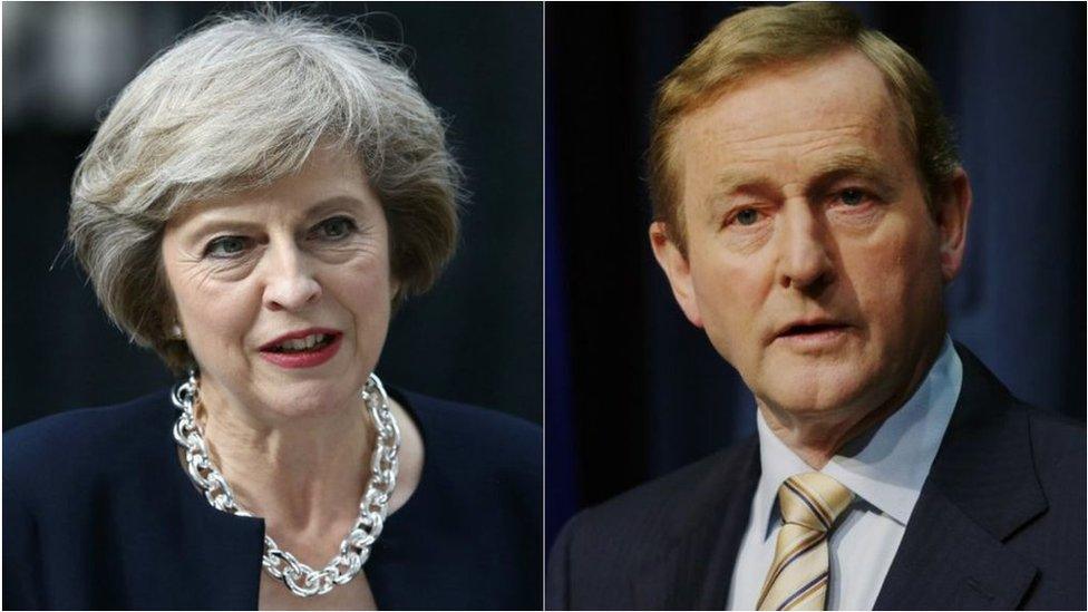 Theresa May and Enda Kenny