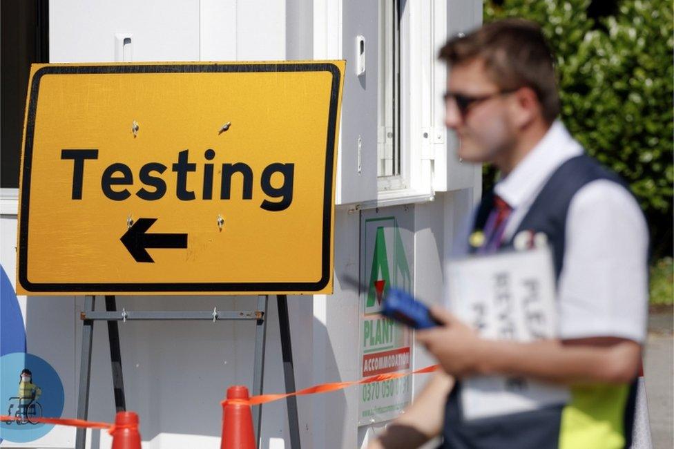 Coronavirus testing centre at Bradford university