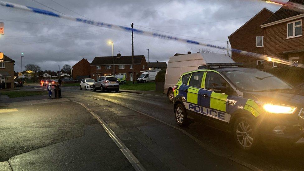 Police cordon in Melton