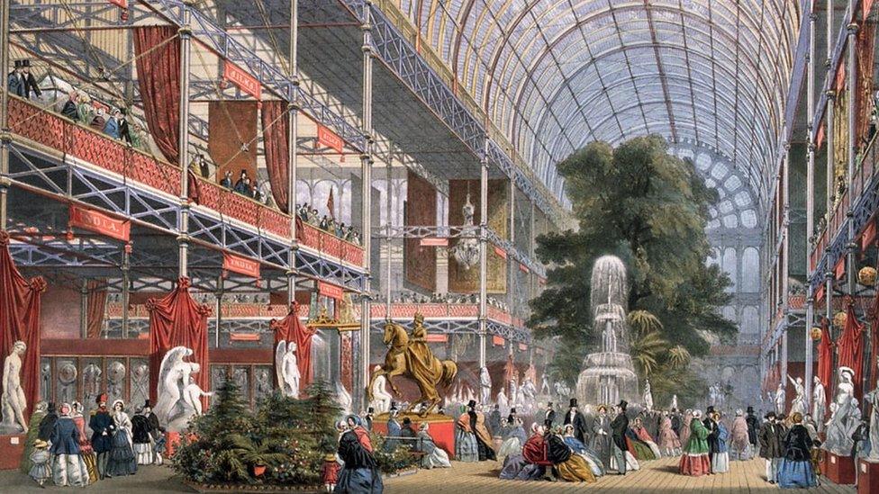 Illustration showing the Great Exhibition of 1851.