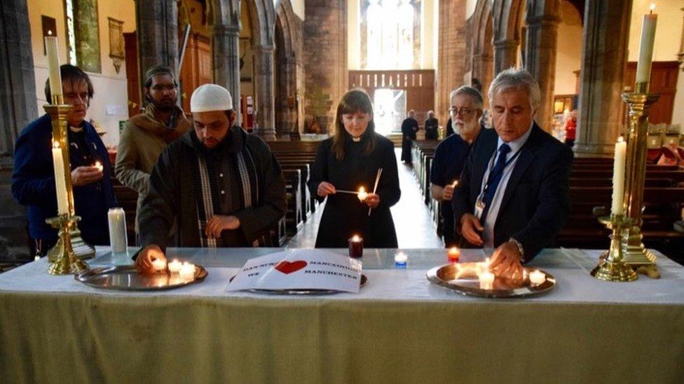 Faith leaders light candles in Bangor