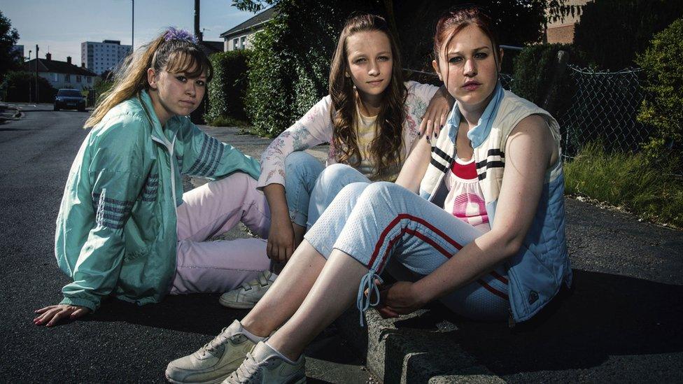 Ruby (LIV HILL), Holly (MOLLY WINDSOR), Amber (RIA ZMITROWICZ)