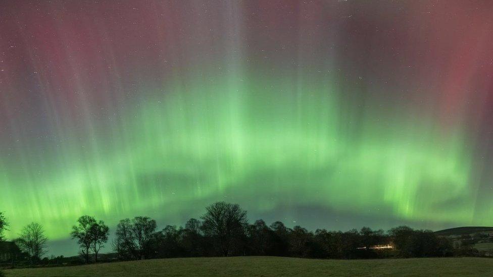 northern lights in the Highlands