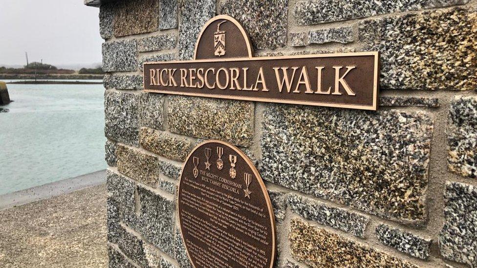 Rescorla walk plaque