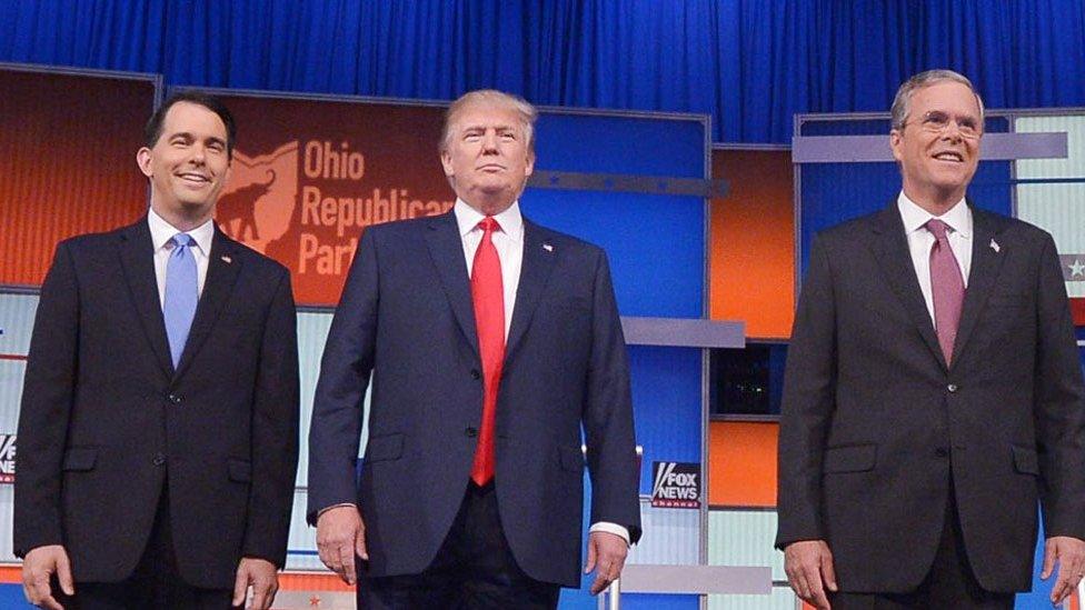 Scott walker, Trump and Bush