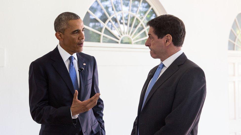 Walking with Barack Obama at the White House