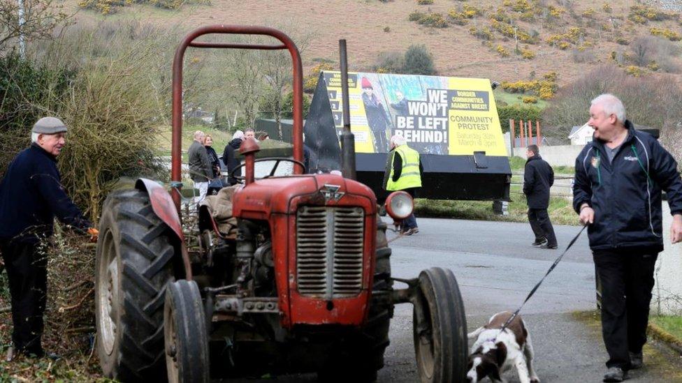 Anti-brexit campaign group "Border communities against Brexit" in Jonesborough