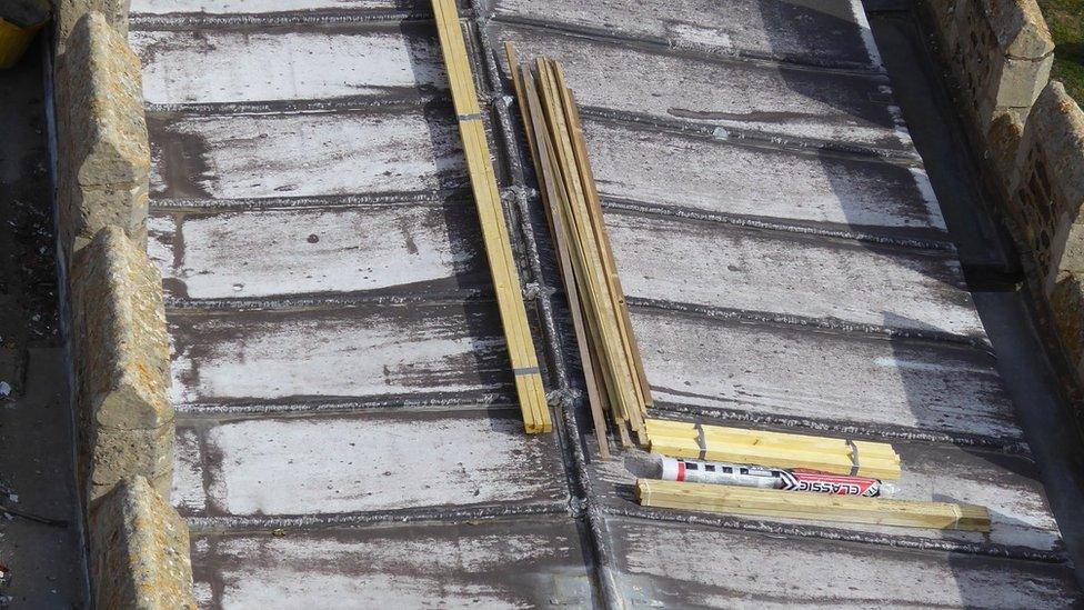 Church roof, with its lead roof