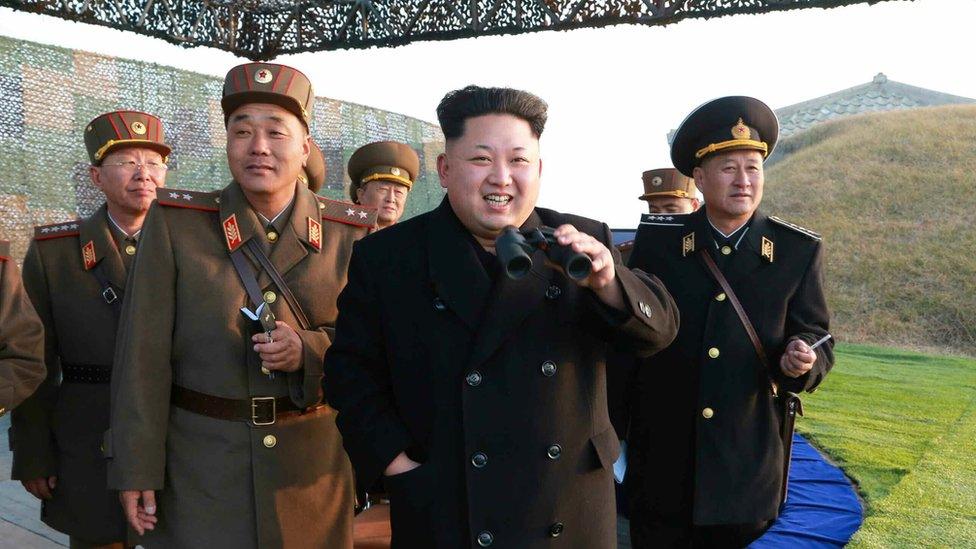 North Korean leader Kim Jong-un inspects military drills