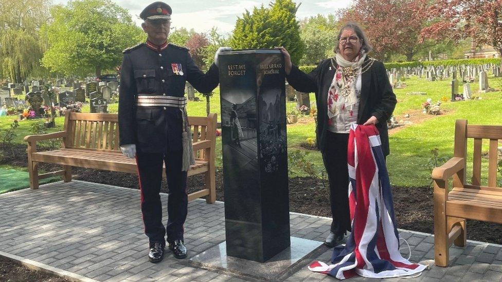 Unveiled memorial