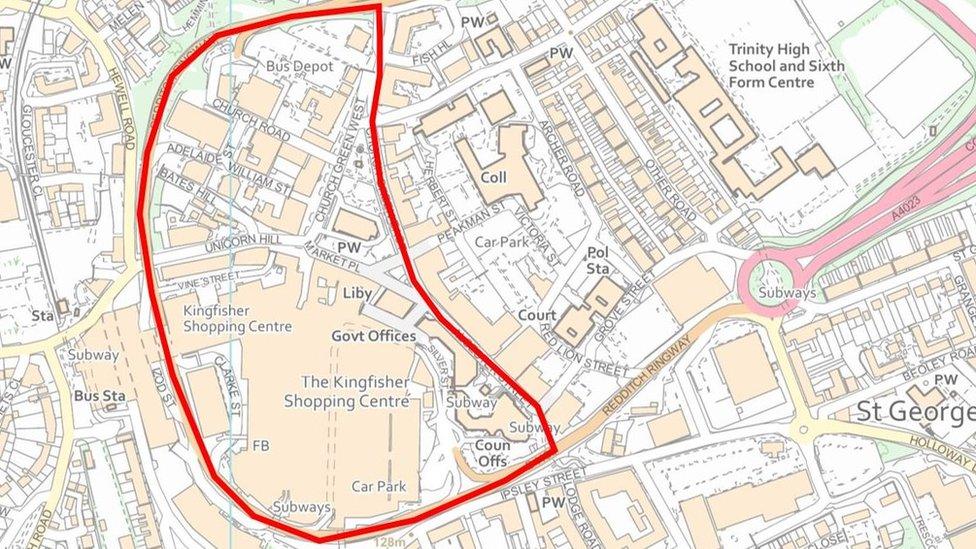 A map which shows what area is covered by the dispersal order