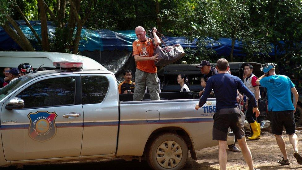 Mr Unsworth at the scene of the rescue