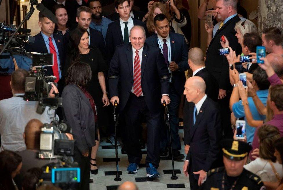 Scalise returns to work after shooting