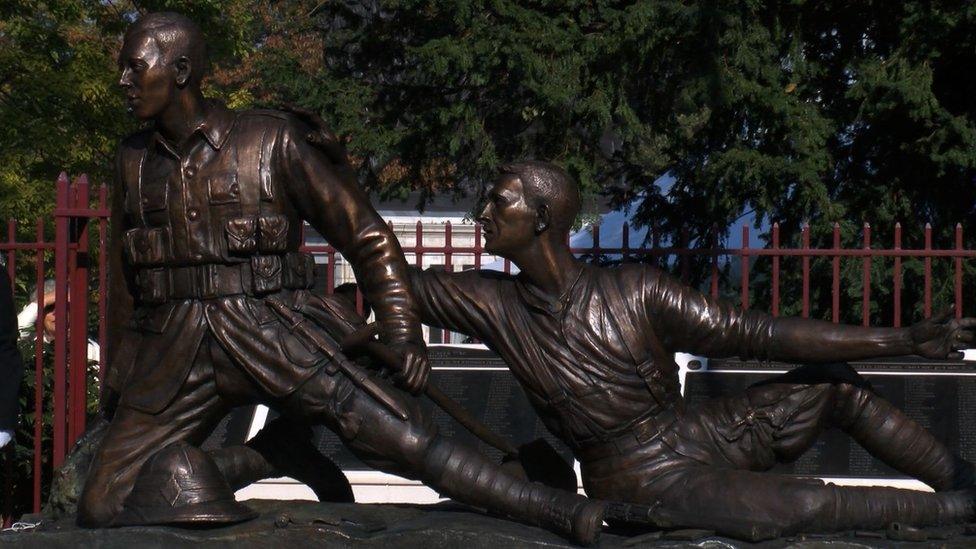 Statue outside Forbury Gardens